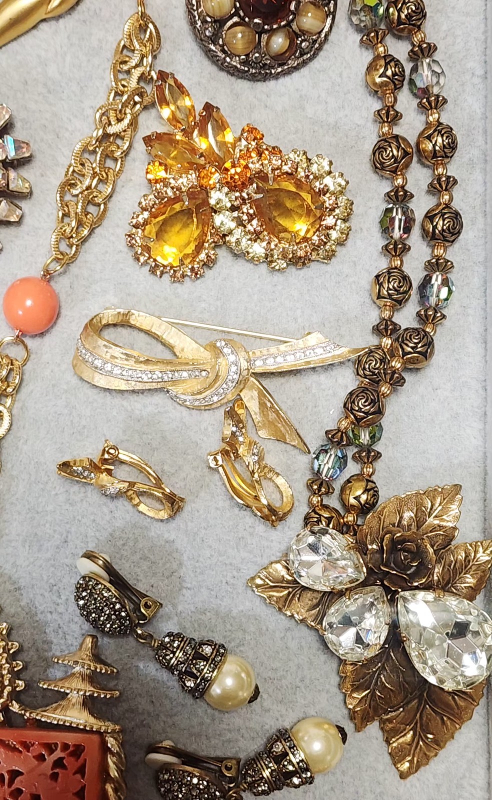 VtgJewelry Lot 20pc Juliana DeNicola Delizza Elster Bijoux MG Cadoro C828