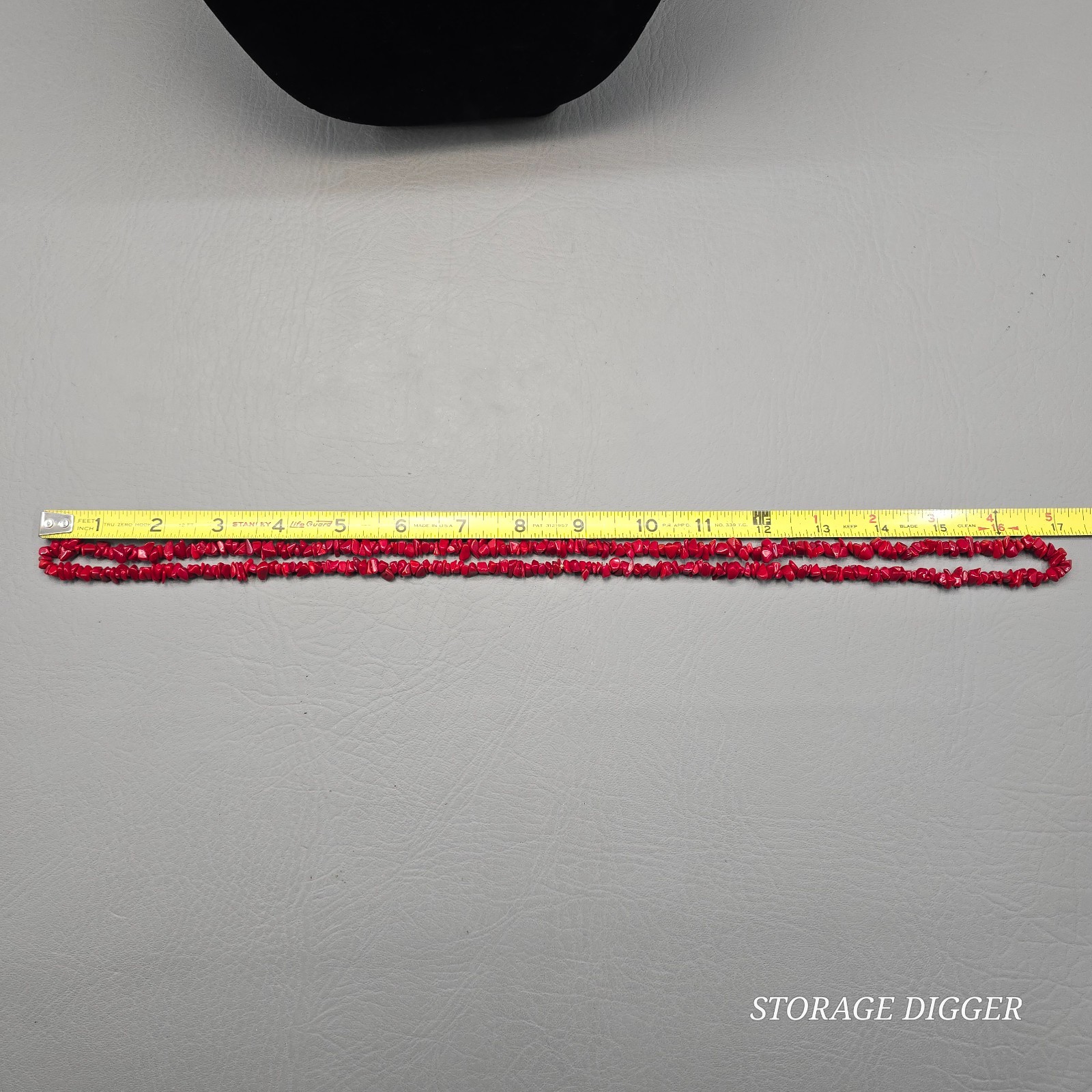 Vintage Handmade Red Coral Beads Necklace 34″ Long
