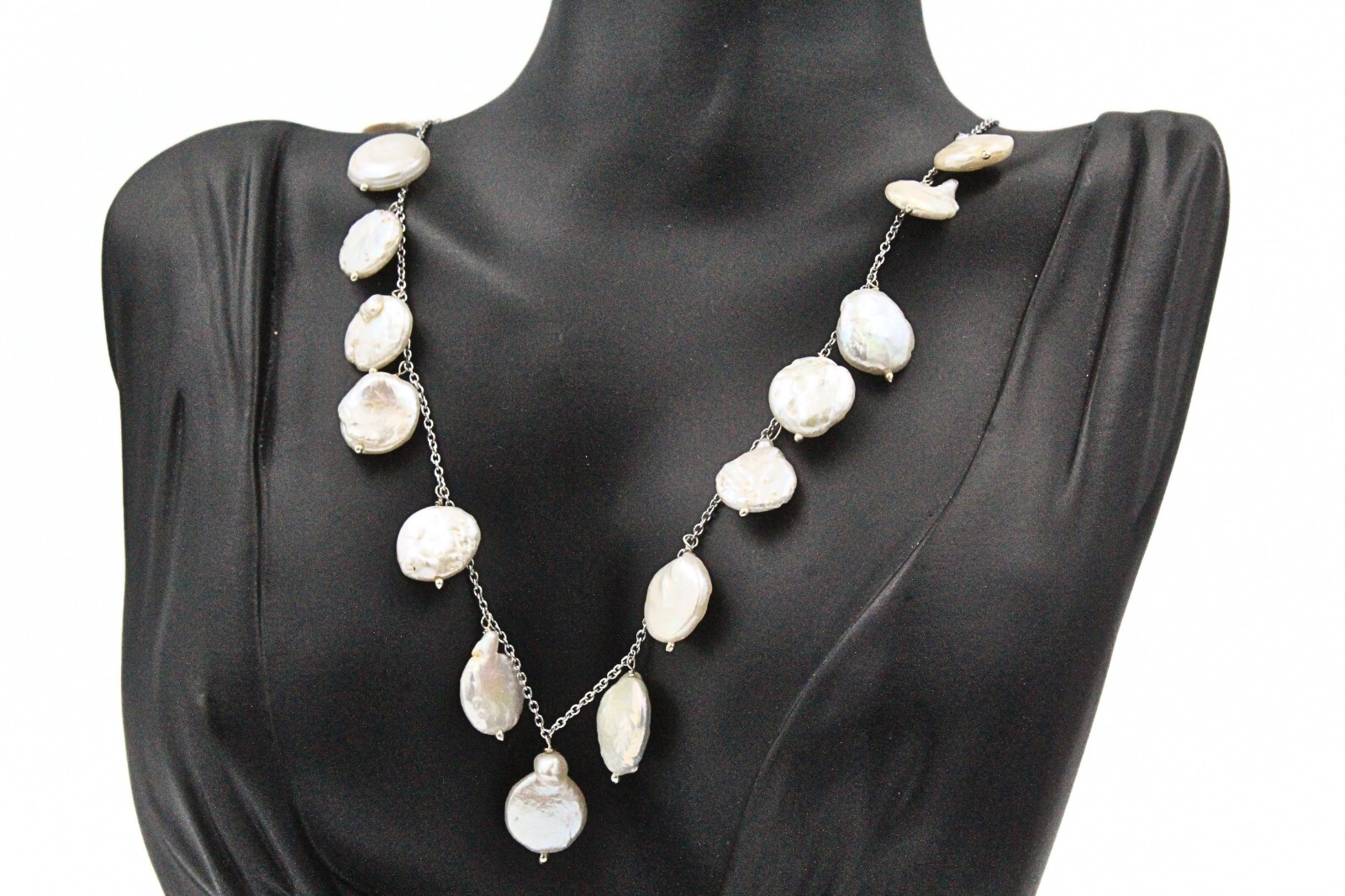 Classic HSN Freshwater Pearl Dangle Station Necklace