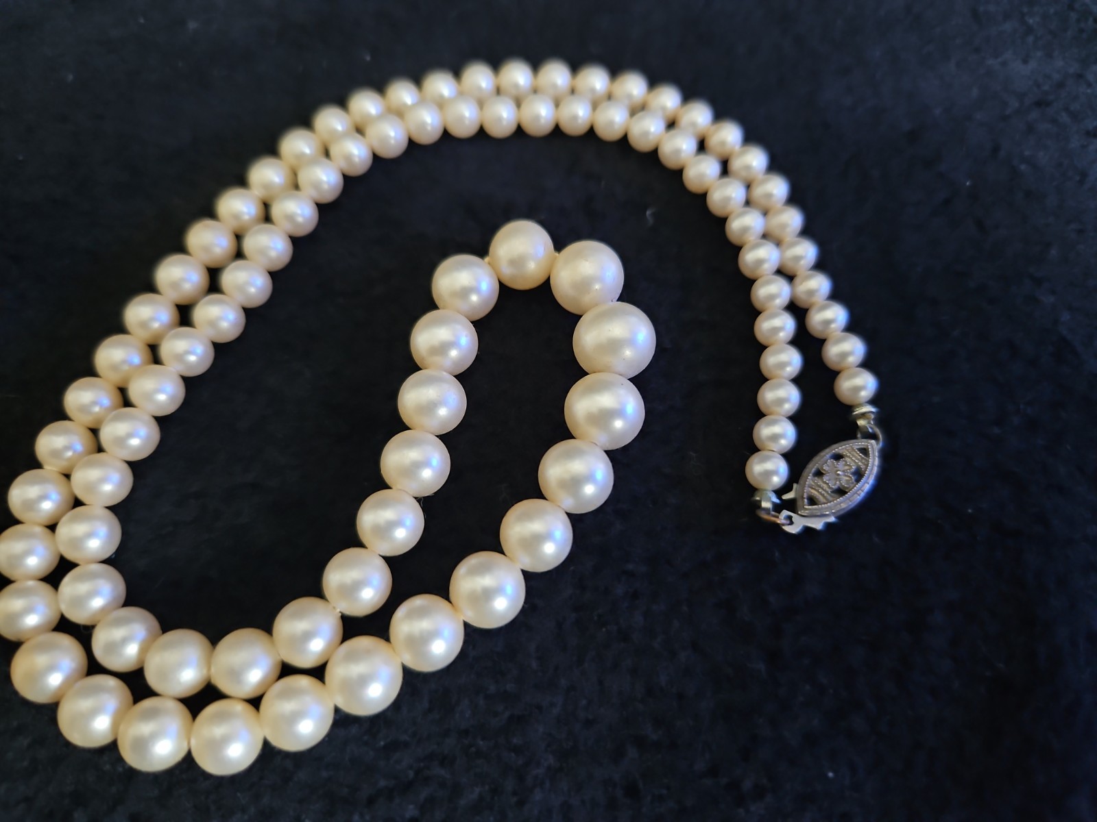 Vintage Faux Pearl Necklaces Lot-5 Pcs, 1950s-1980s, Various Lengths