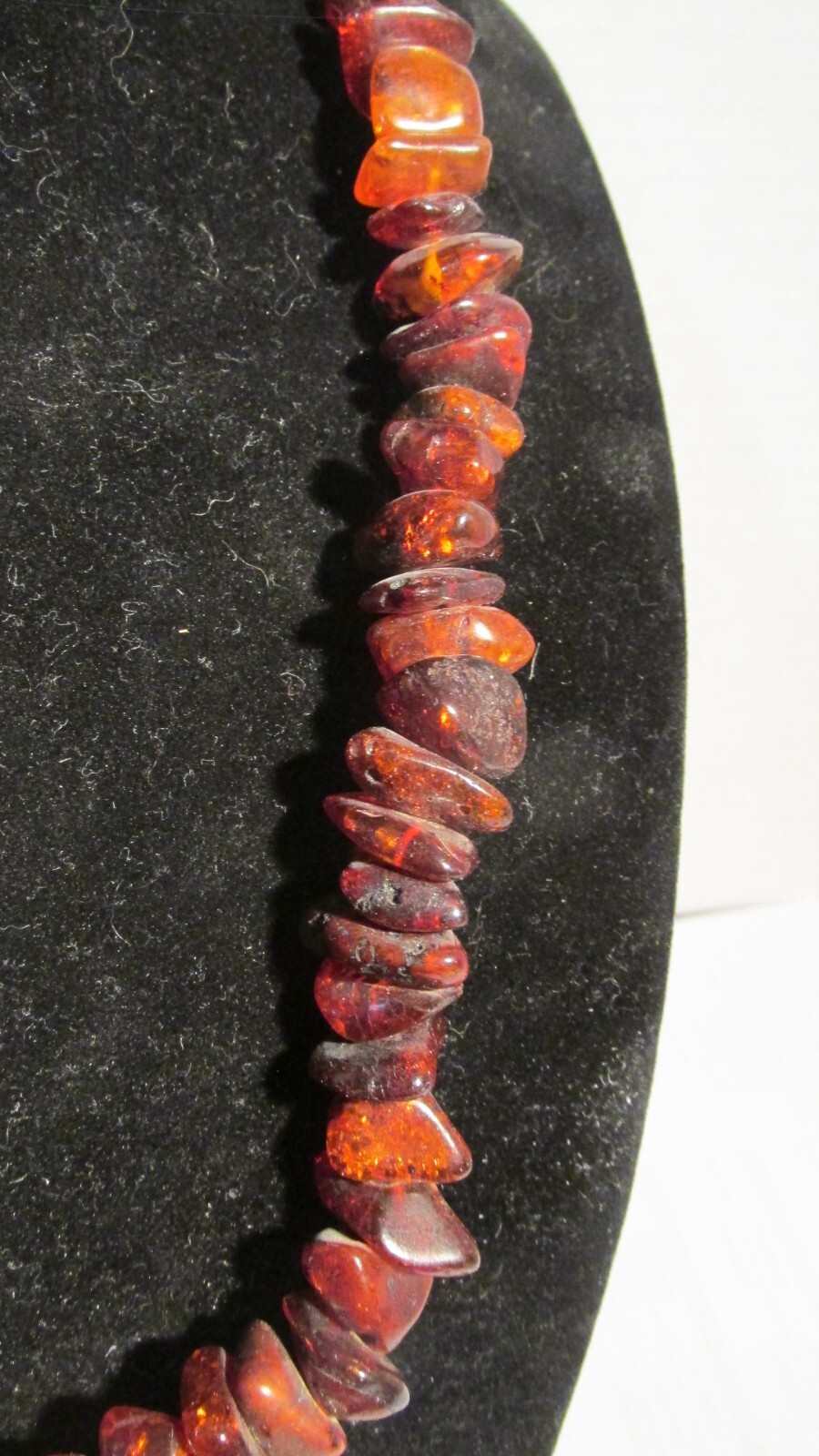 Vintage Beads Amber Necklace Dark Cognac 64 Gram Polished Crude