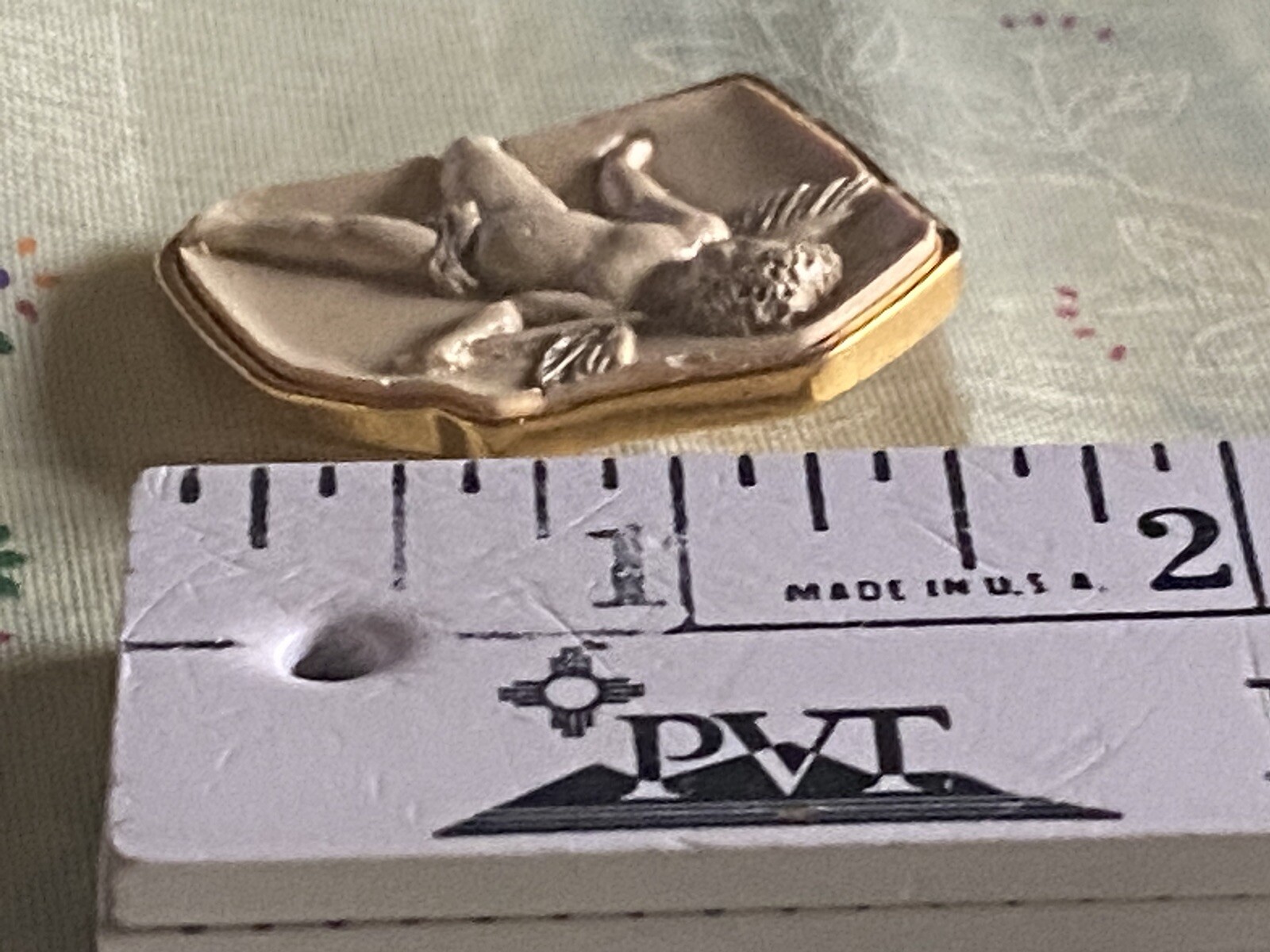 Vintage Vatican Library Collection Cherub Brooch W/Raised Relief