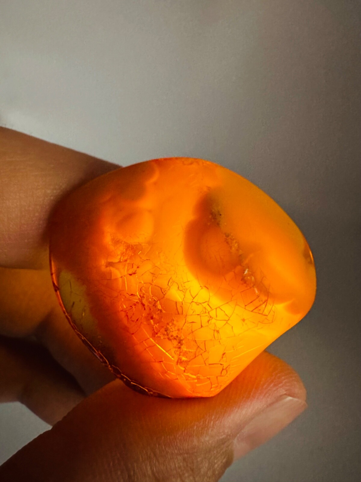 Vintage Baltic Amber Brooch Egg yolk USSR 1970s