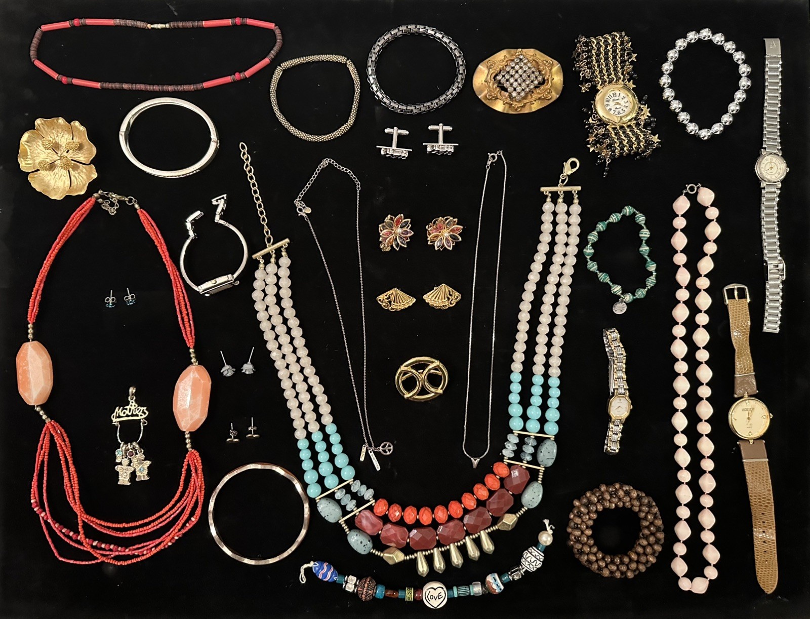 Vintage Costume Jewelry ALL WEARABLE used Lot Some Signed