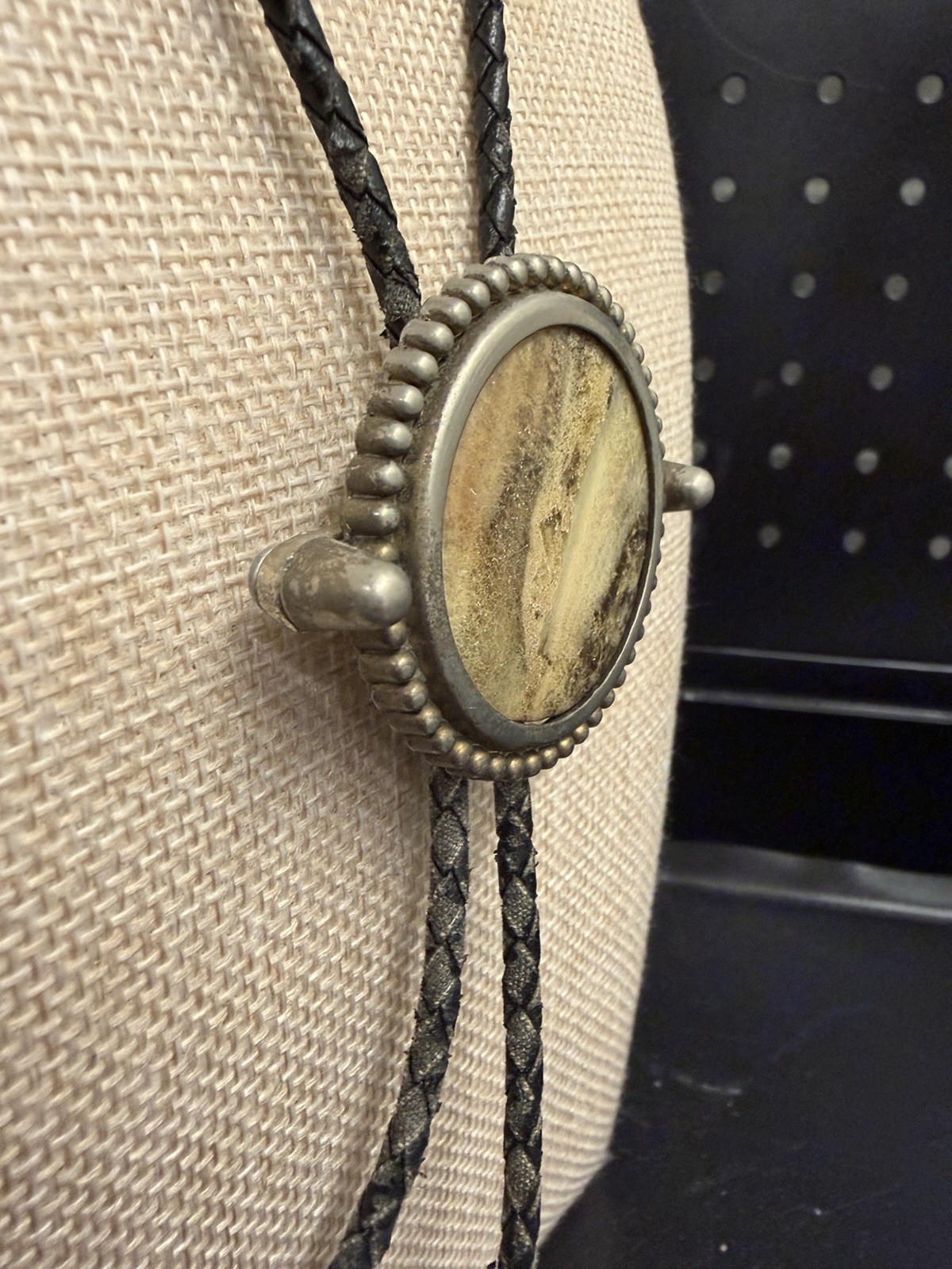 Estate Stunning 70s Style Vintage Natural Stone South Western Bolo Tie