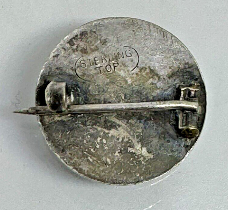 Art Nouveau Brooch Cupid’s Kiss Lover’s Dream Sterling Silver Top Unger Bros