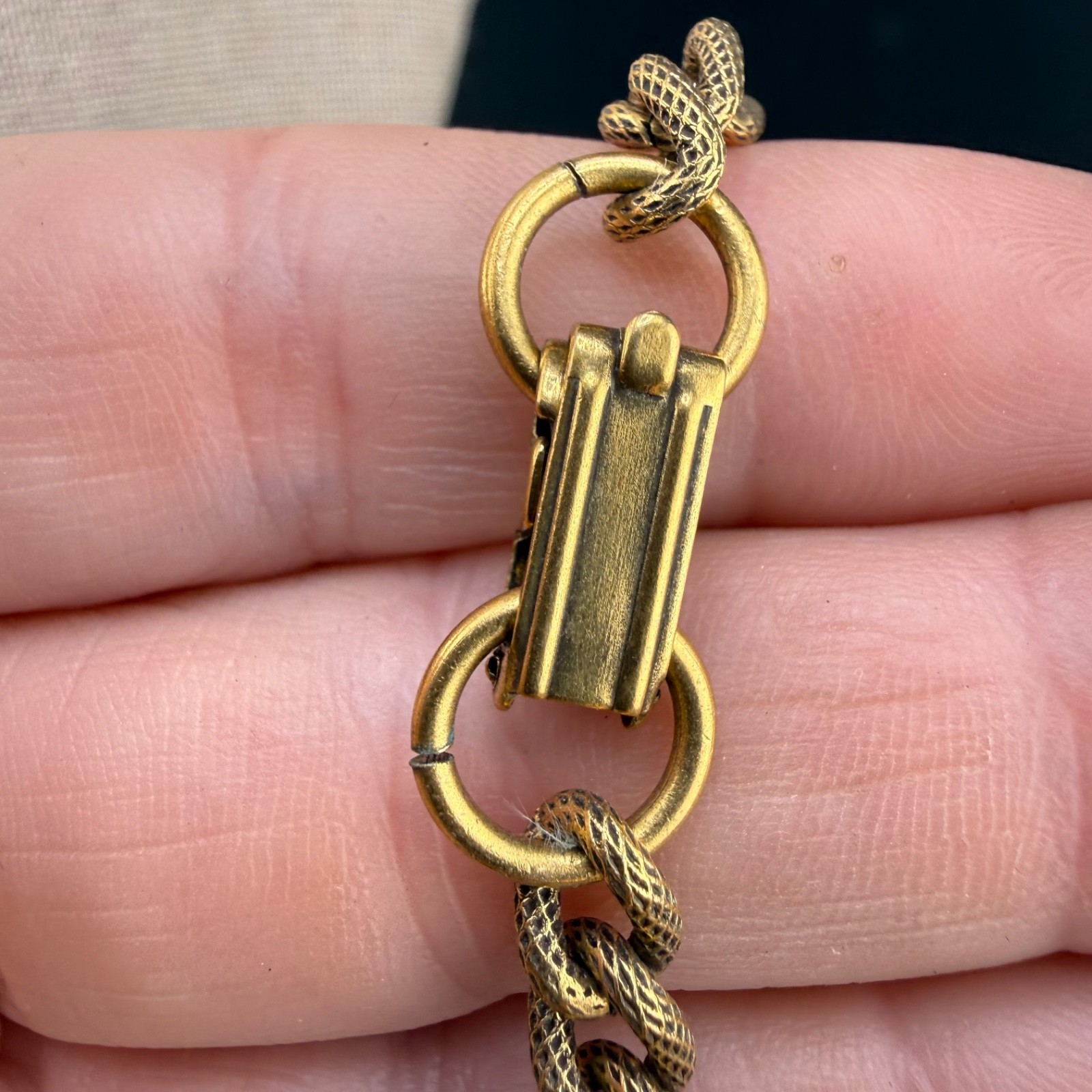 Vintage Alva Museum Replica Necklace Gold Tone “St George Slaying the Dragon” 24
