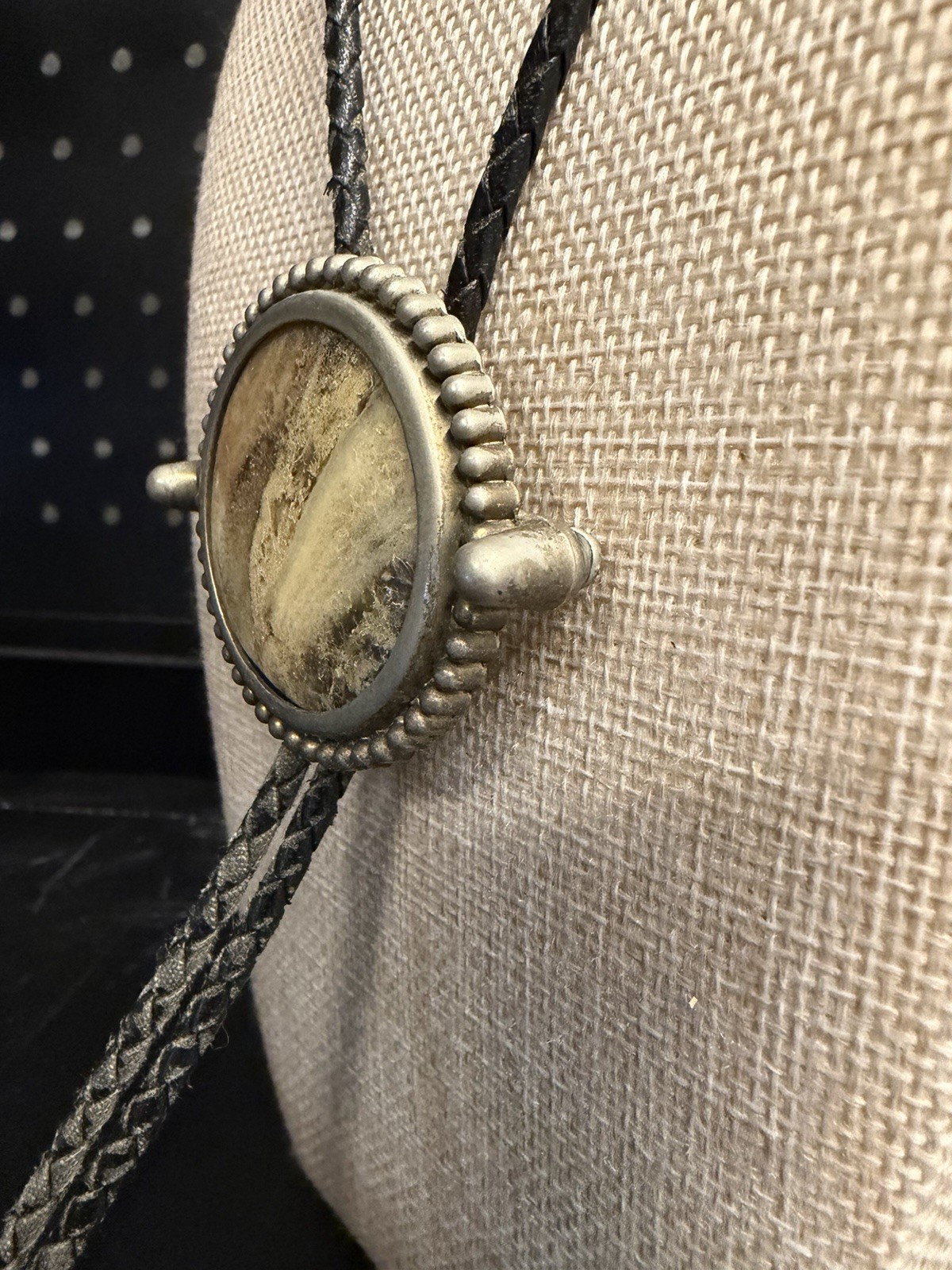 Estate Stunning 70s Style Vintage Natural Stone South Western Bolo Tie