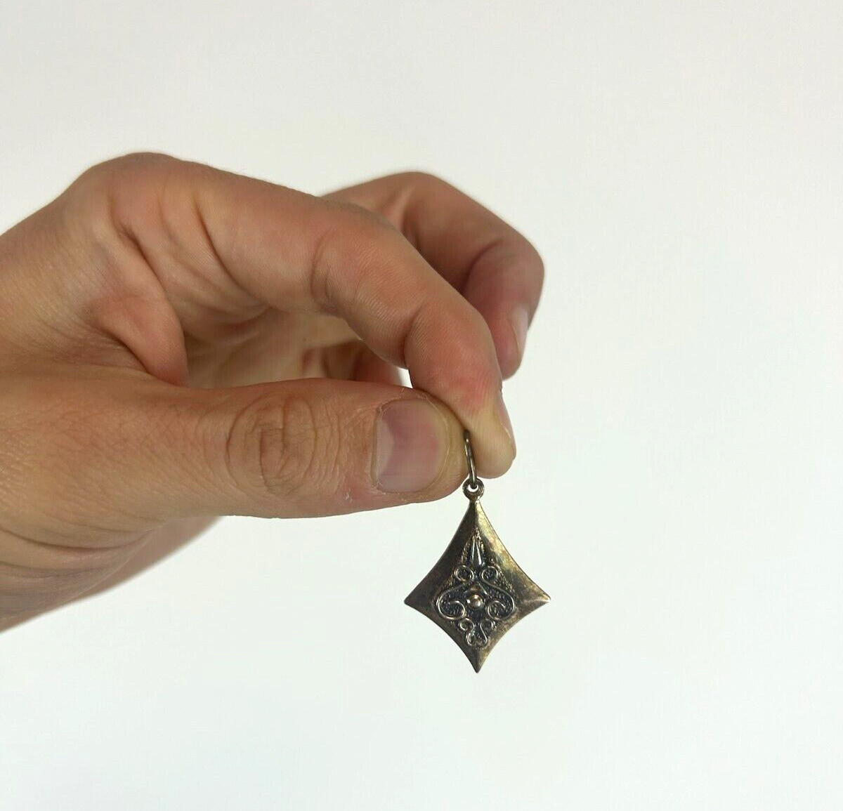 Vintage Soviet women’s jewelry, pendant silver 875 with a star USSR