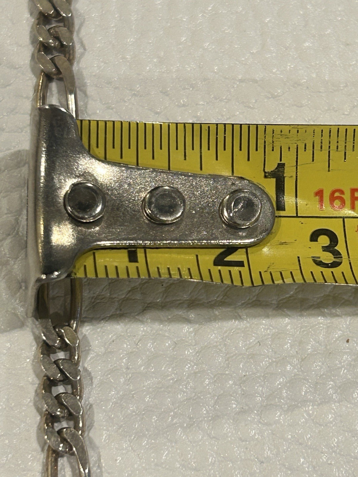 Vintage Sterling Silver Italy 925 Figaro Chain Bracelet HCT ISC PR ~ 7”