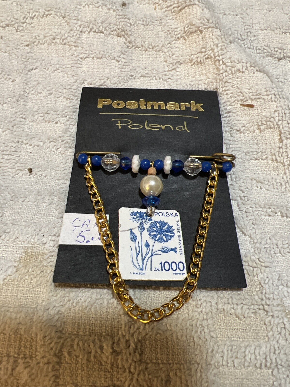 Postmark Poland pin souvenir Post Office Stamp Collecting