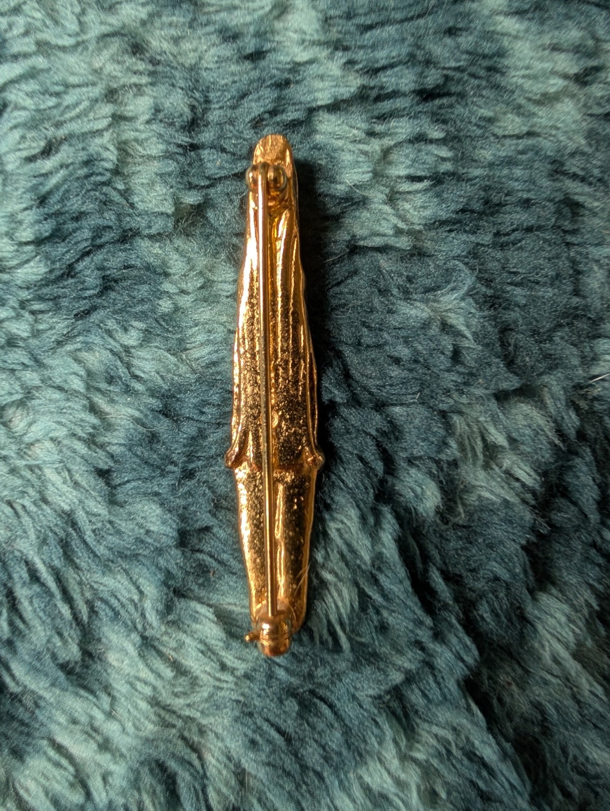 vintage ALVA MuseumReplica pin brooch gold tone Inca Mama-KunaSculpture