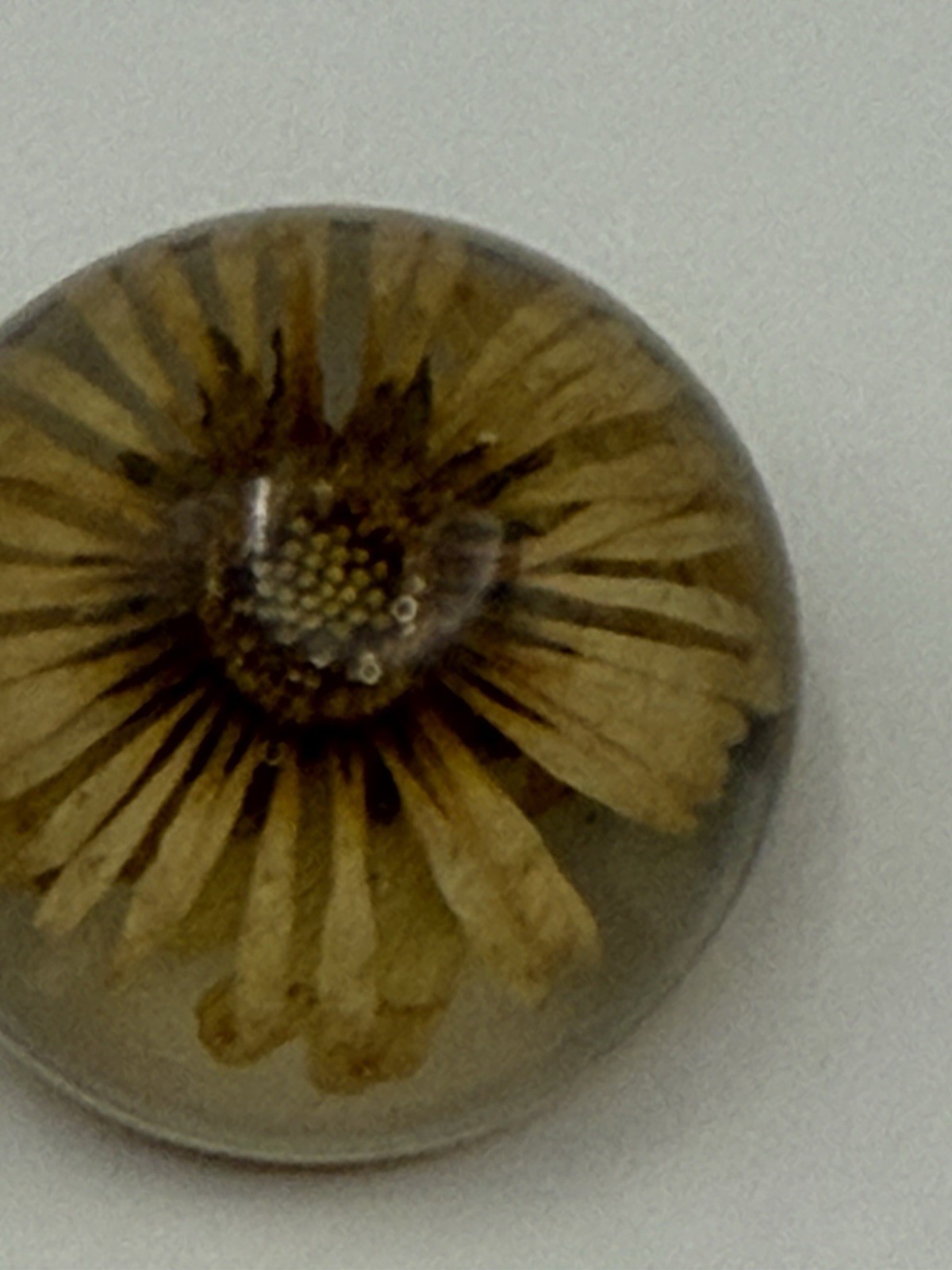Vintage little Brooch, Flower inside cute for every day to be special , Round