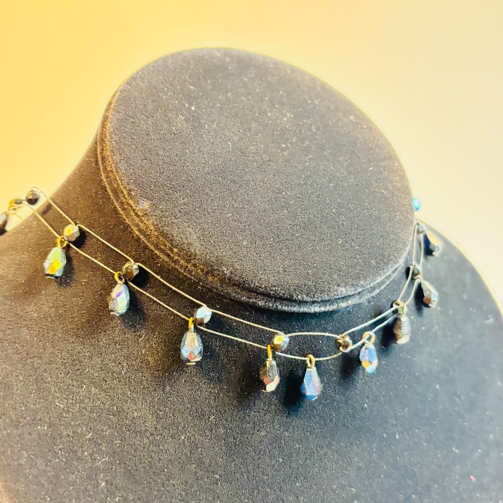 Y2K Vintage Necklace Jewelry Sparkly Rhinestone Choker 2000s Retro Cute