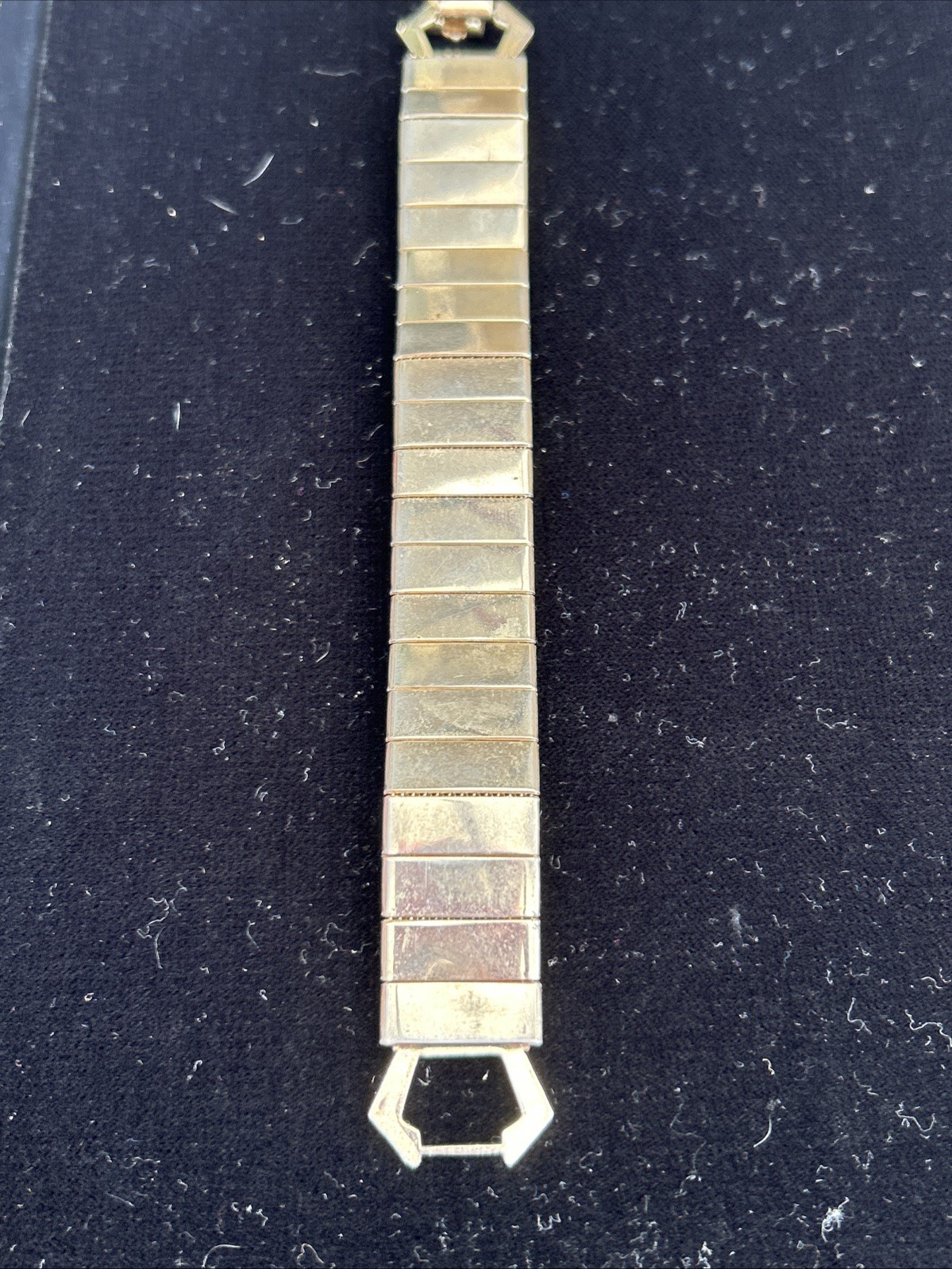 Vintage Mesh 7″ Bracelet Victorian Revival Station Stone Charms
