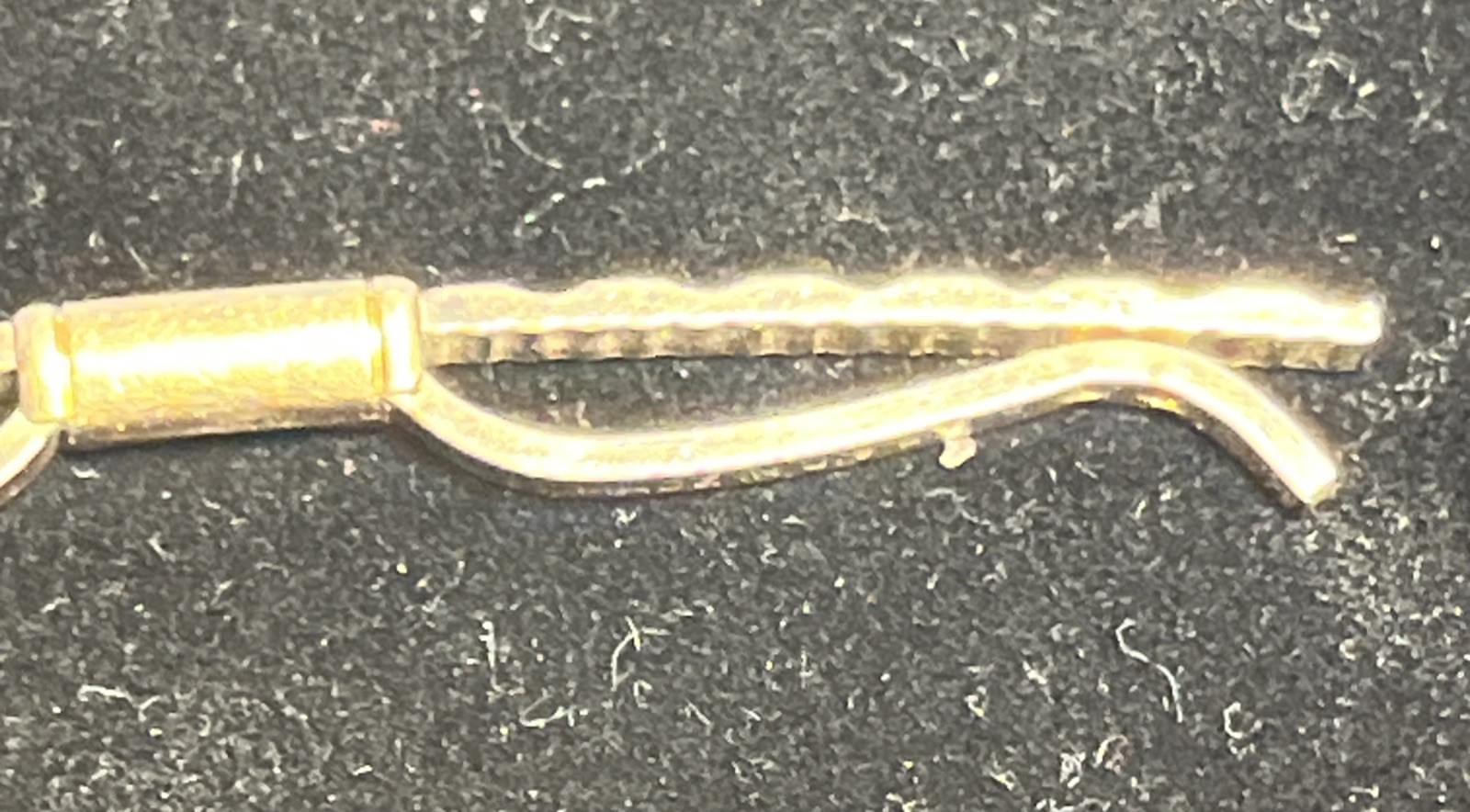 Vintage Hadley Fancy Collar Bar/Stay/Gold Plated Brass/Signed/USA/2 1/8 Inches