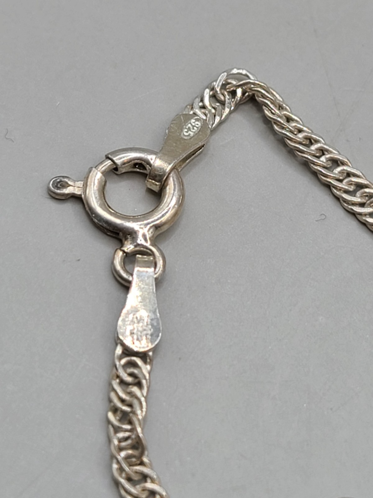 Vtg 925 Sterling Silver Diamond Cut Puff Heart Pendant Twist Chain 18” Necklace