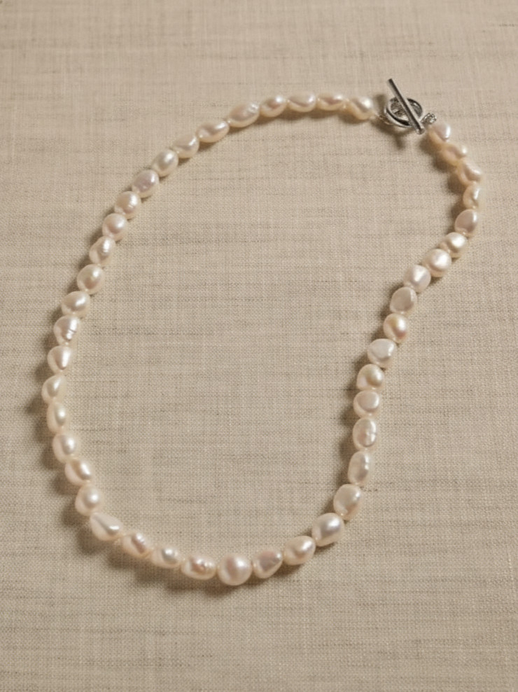 Freshwater Pearl Strand Necklace Sterling Silver, 16″ Banana Republic Overstock