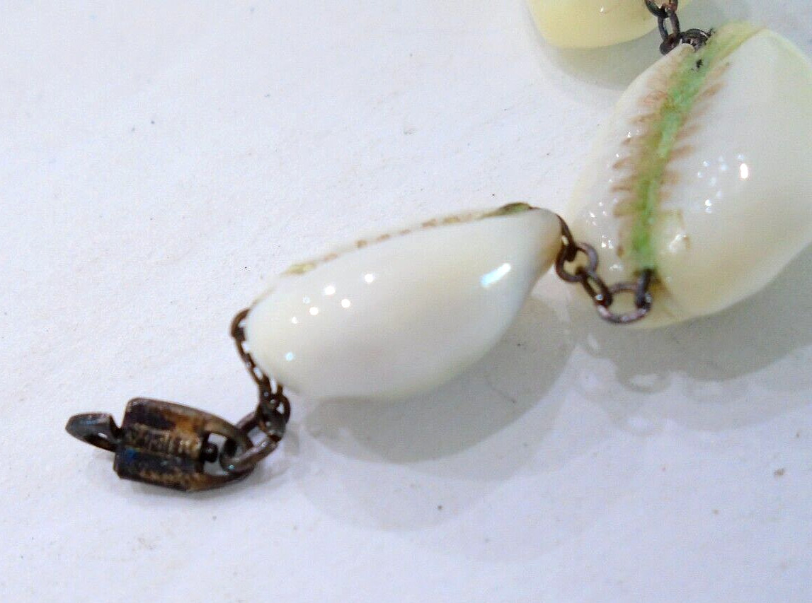 Vintage Sterling Silver Cowrie Shell Necklace Sea Shell Bracelet