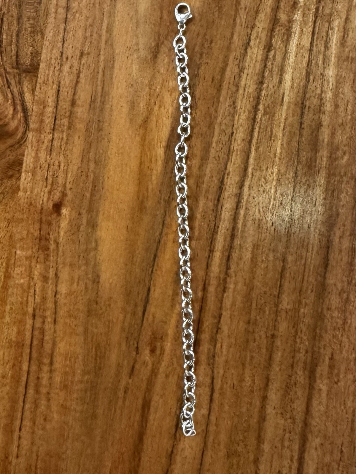 Vintage 925 Sterling Silver Double Rolo Link Chain Bracelet 7.5” 10.6g Classic
