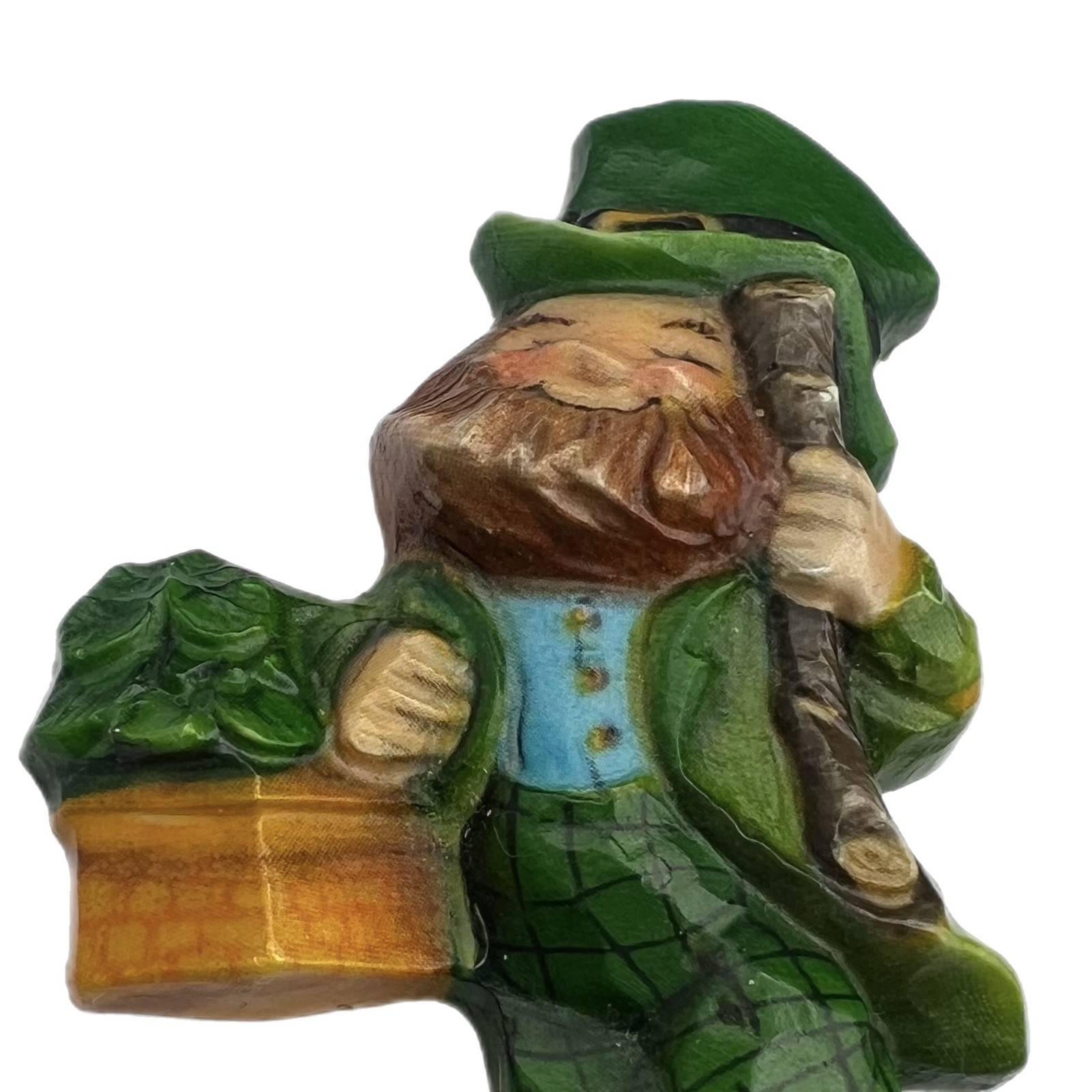 Vintage Leprechaun Hallmark Cards Pin St. Patrick’s Day Irish Green 2 3/8″