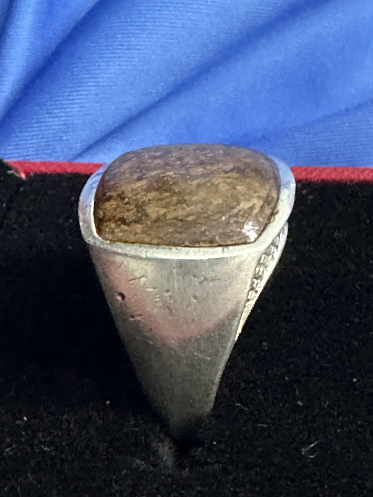 Vintage Signed Barse 925 Sterling silver Ring With Brow Stone Size 7