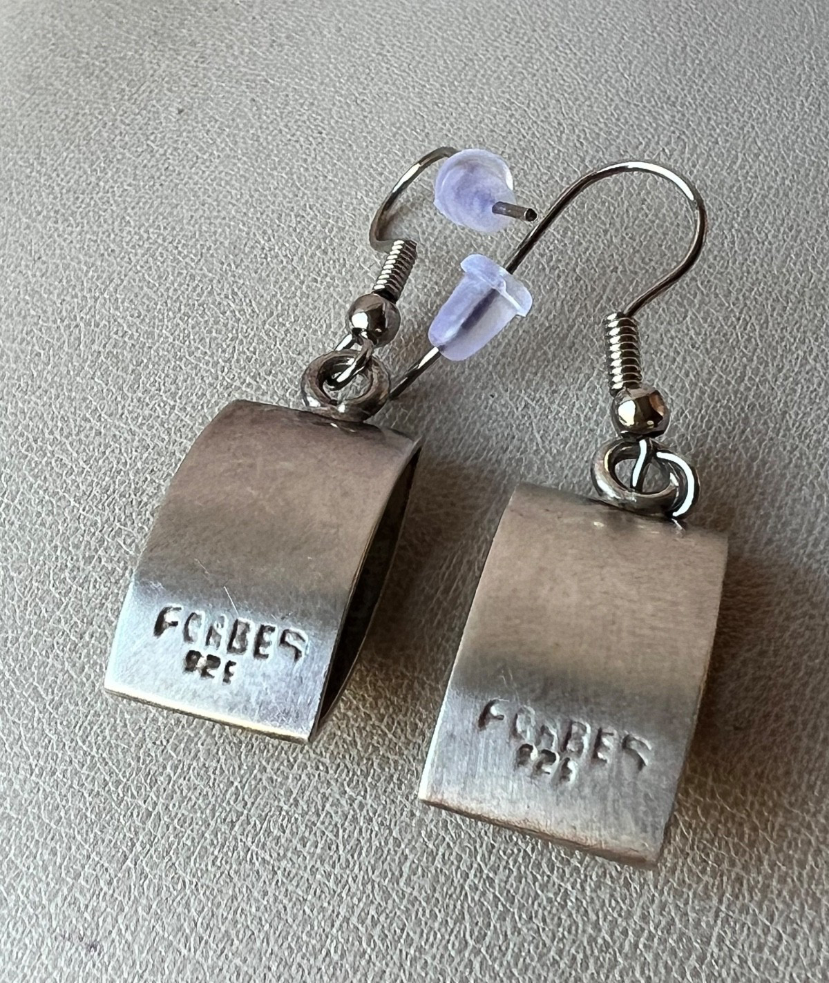 VINTAGE DESIGNER FORBES 925 STERLING SLVER GEOMETRIC DANGLE DROP EARRINGS UNIQUE