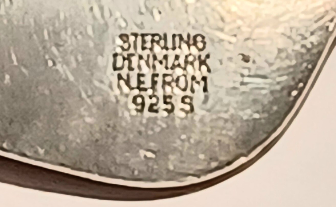 N.E From Denmark Sterling Leaf Pin