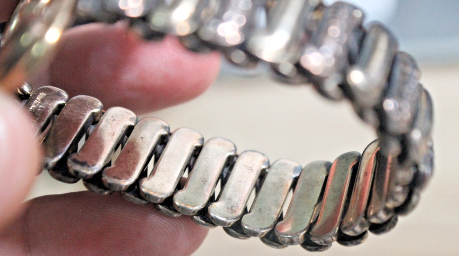 Wonderful L.S. Co Lustern 12k Gold Filled On Sterling Expansion Women Bracelet