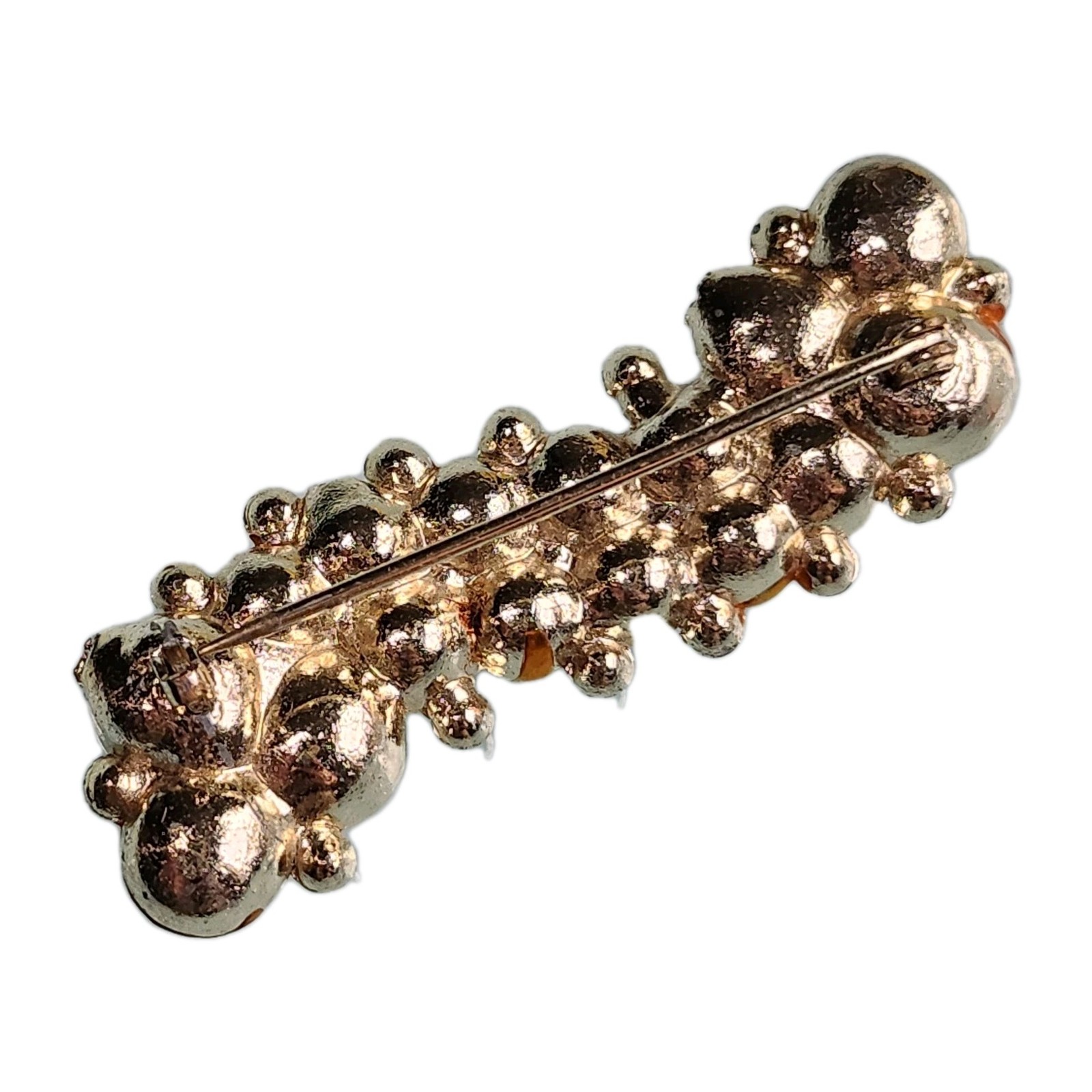 Vintage Brooch Pin Gold Tone Faux Pearls Costume Jewelry