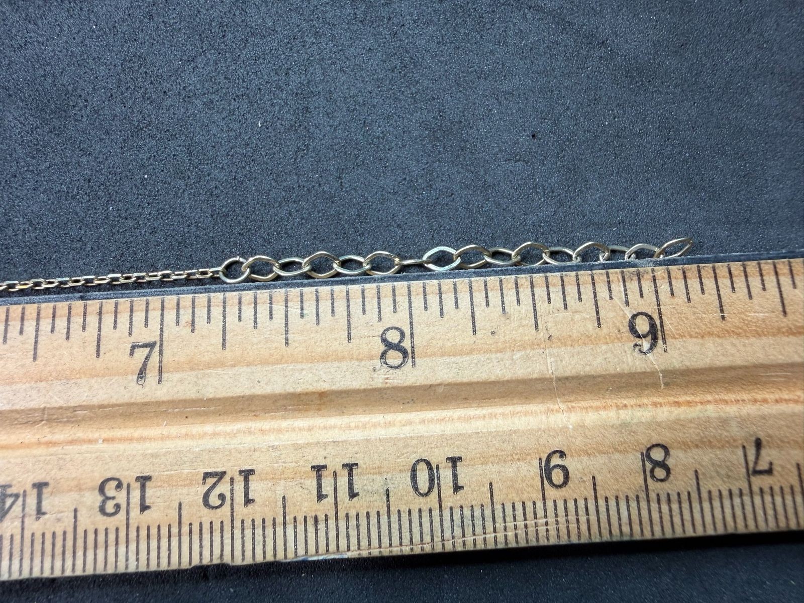 1.68g Vintage Sterling Silver 925 Bracelet Gold Tone Purple Adjust. 9.1 in M