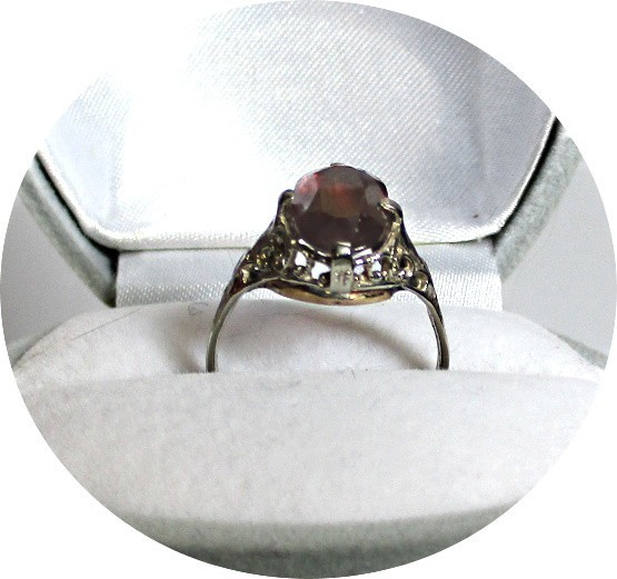 MADEIRA Topaz Ring – Natural Oval Cut – 14k Solid White & Yellow Gold