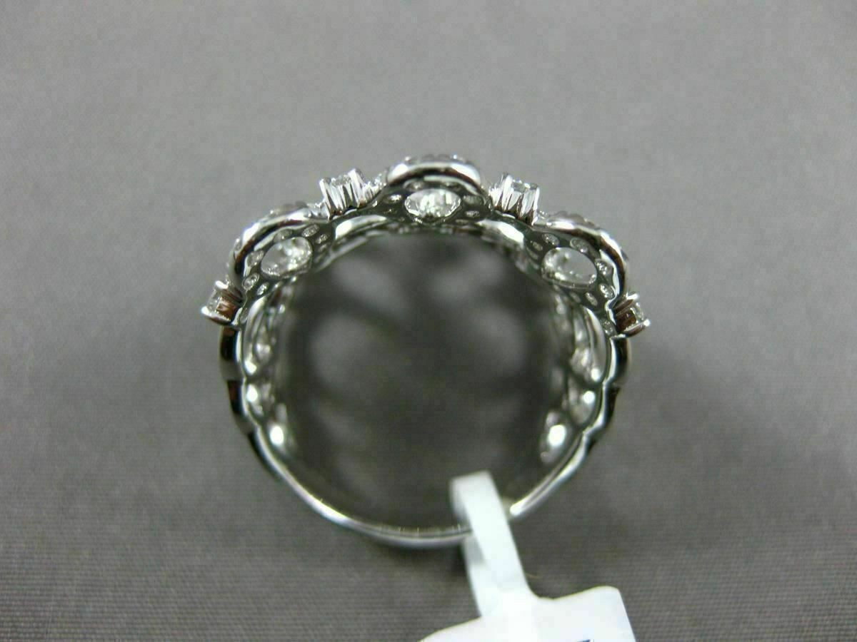 ESTATE EXTRA LARGE 1.53CT DIAMOND 18KT WHITE GOLD 3D OPEN CROWN TEAR DROP RING
