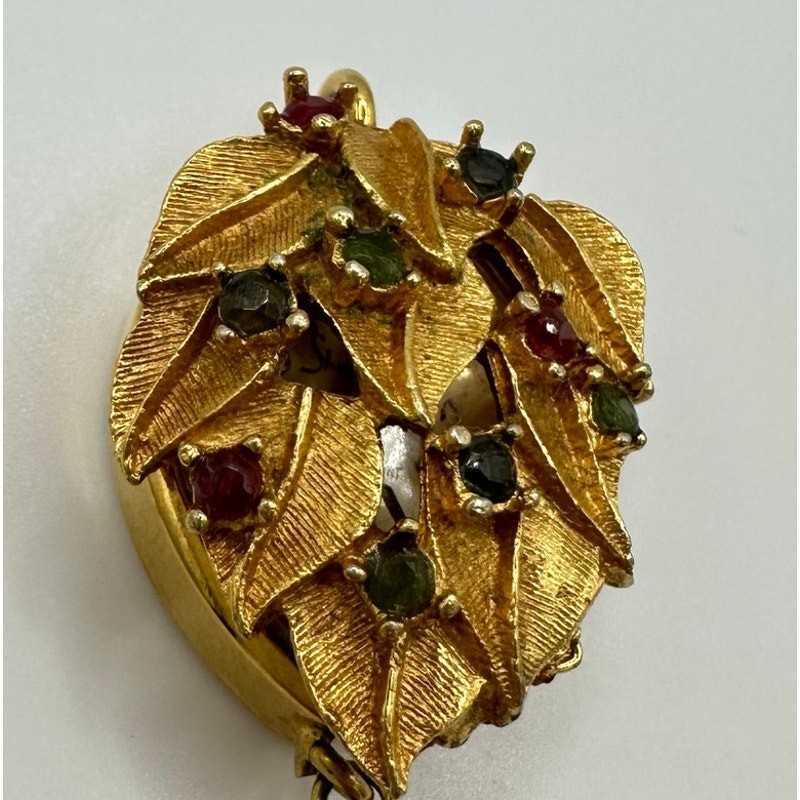 Sheffield vintage gold real ruby sapphire emerald manual automatic watch pendant