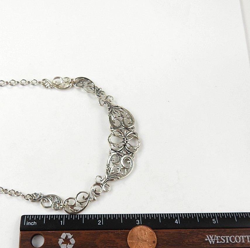 Vintage Carolyn Pollack Relios Victorian 925 Sterling Silver Chain Necklace