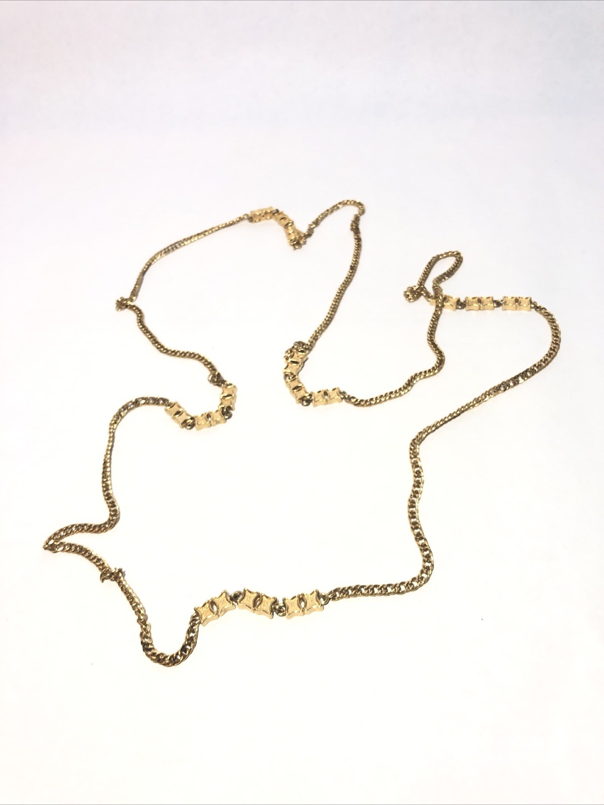 Vintage Monet Gold Tone Multi-Strand Long Wrap Necklace. 54” Long
