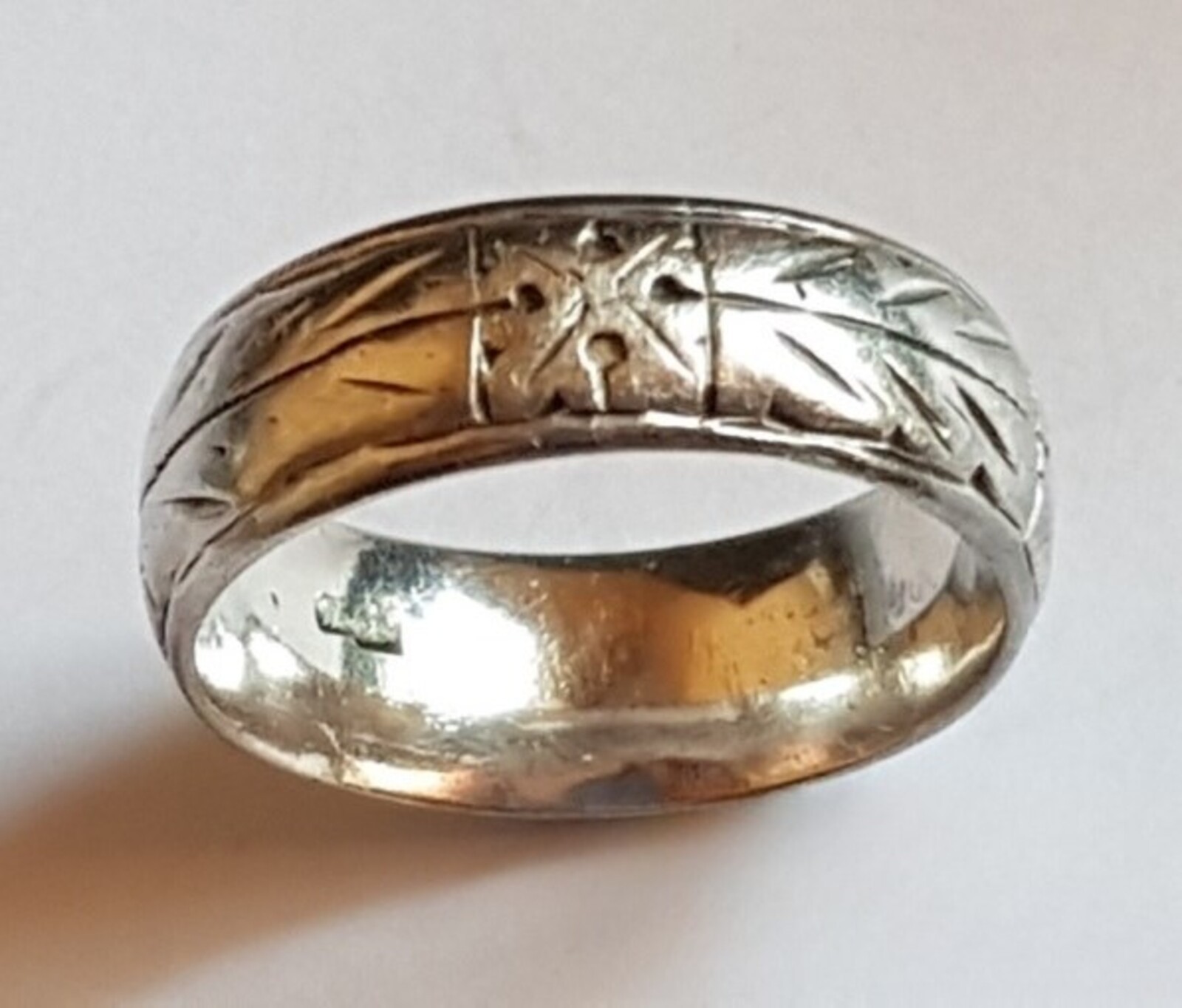 Vintage Soviet USSR men’s ring 20s-30s silver 875 ⭐ Size 8 Weight 5.71 g.