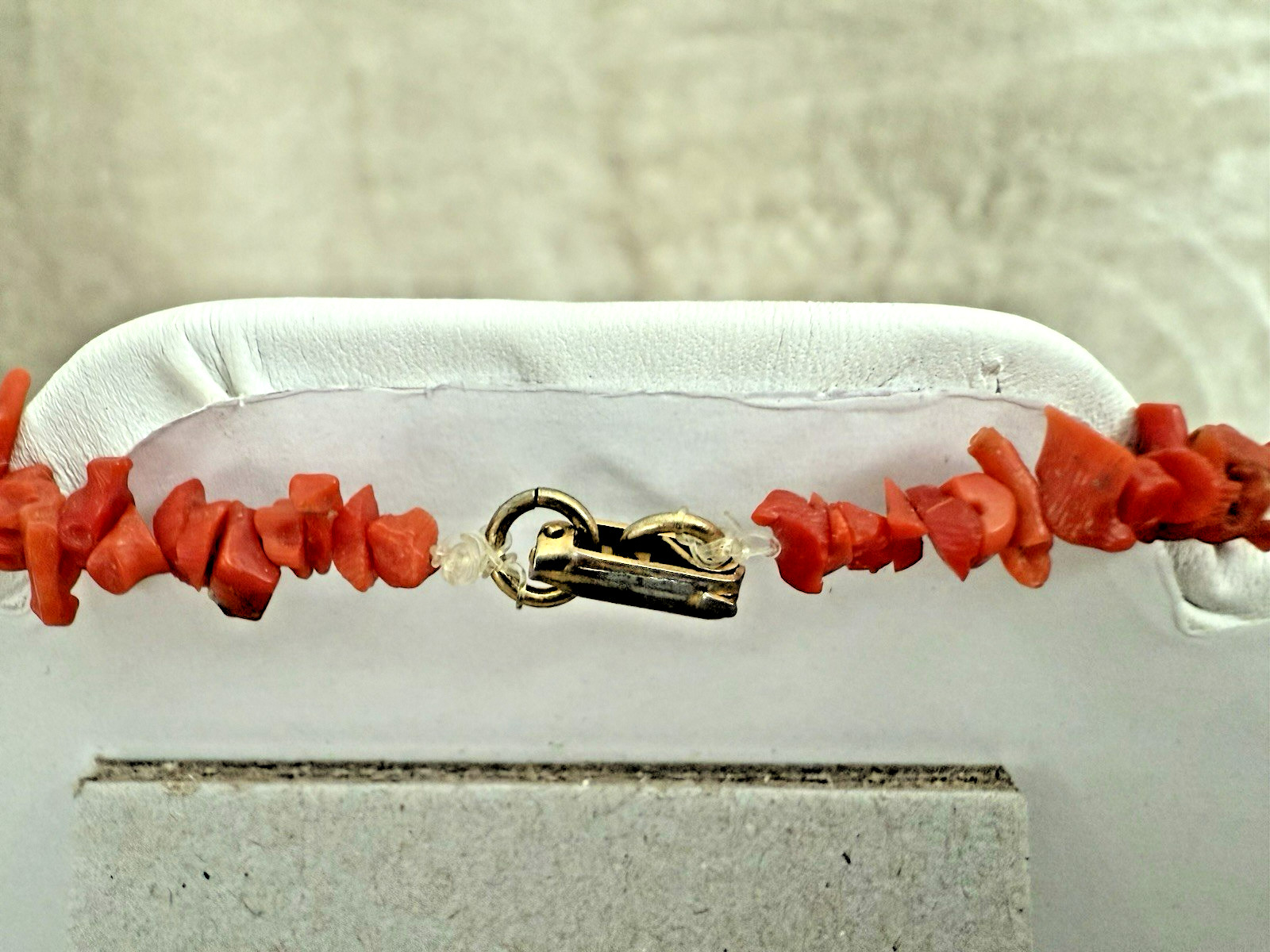 Vintage Salmon Red Branch Coral 19 ” Graduated Statement Necklace VERY NICE