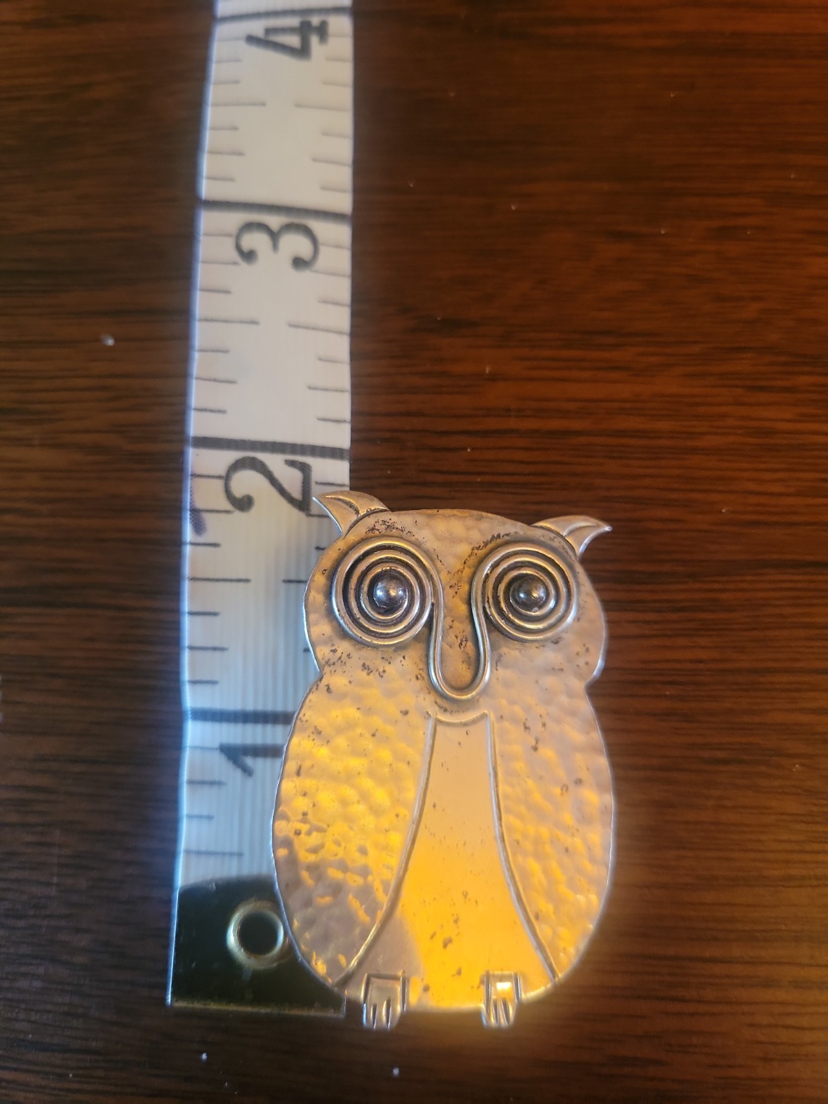 Owl Abbott Gotshall AG Sterling Silver Pin Brooch Vintage signed almost 2″ tall