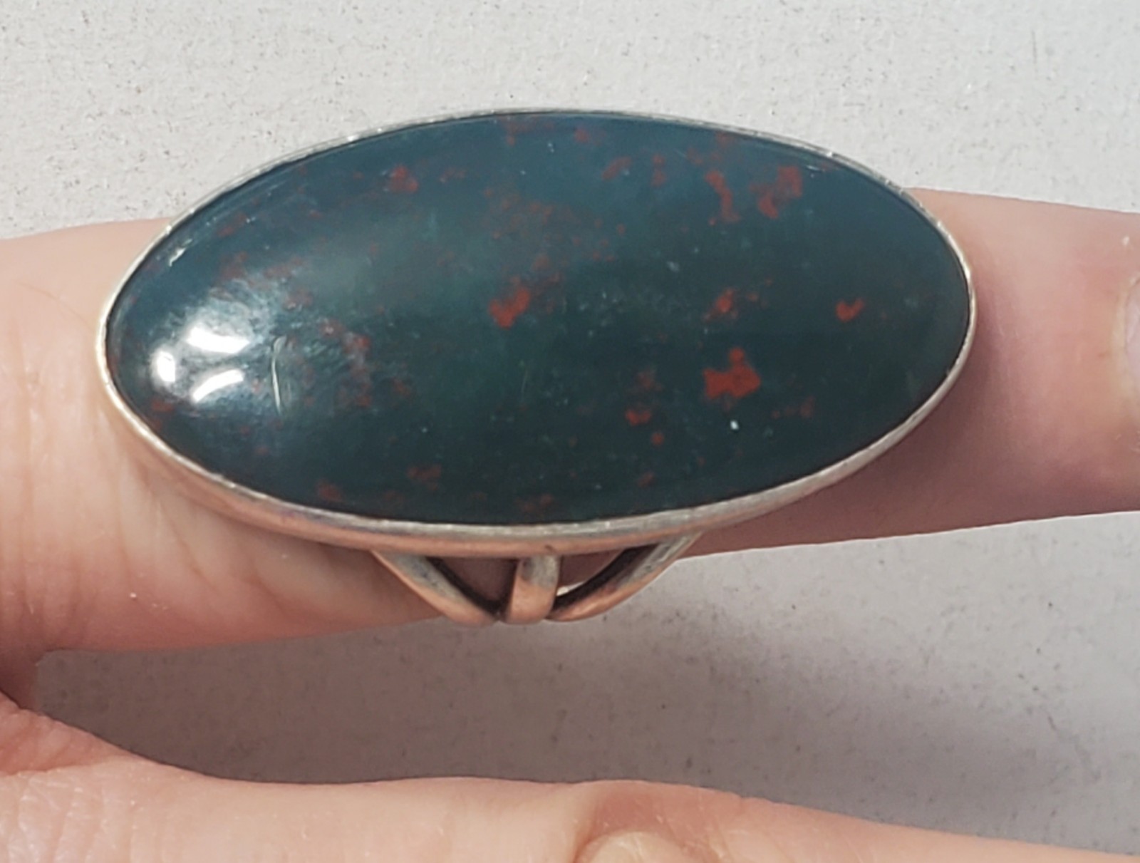 Vtg Sterling Silver SOUTHWESTERN Bloodstone Ring Lot ~ Sz 4.5