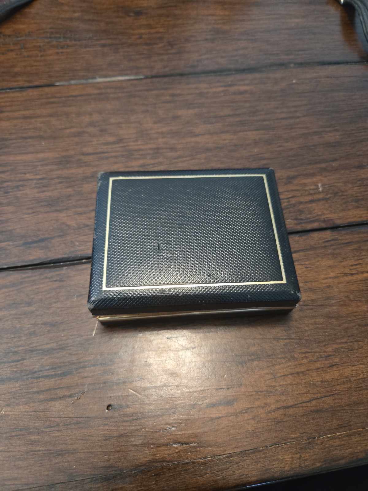 Swank Tie Clip and Cuff Links Set Gold with Black Vintage