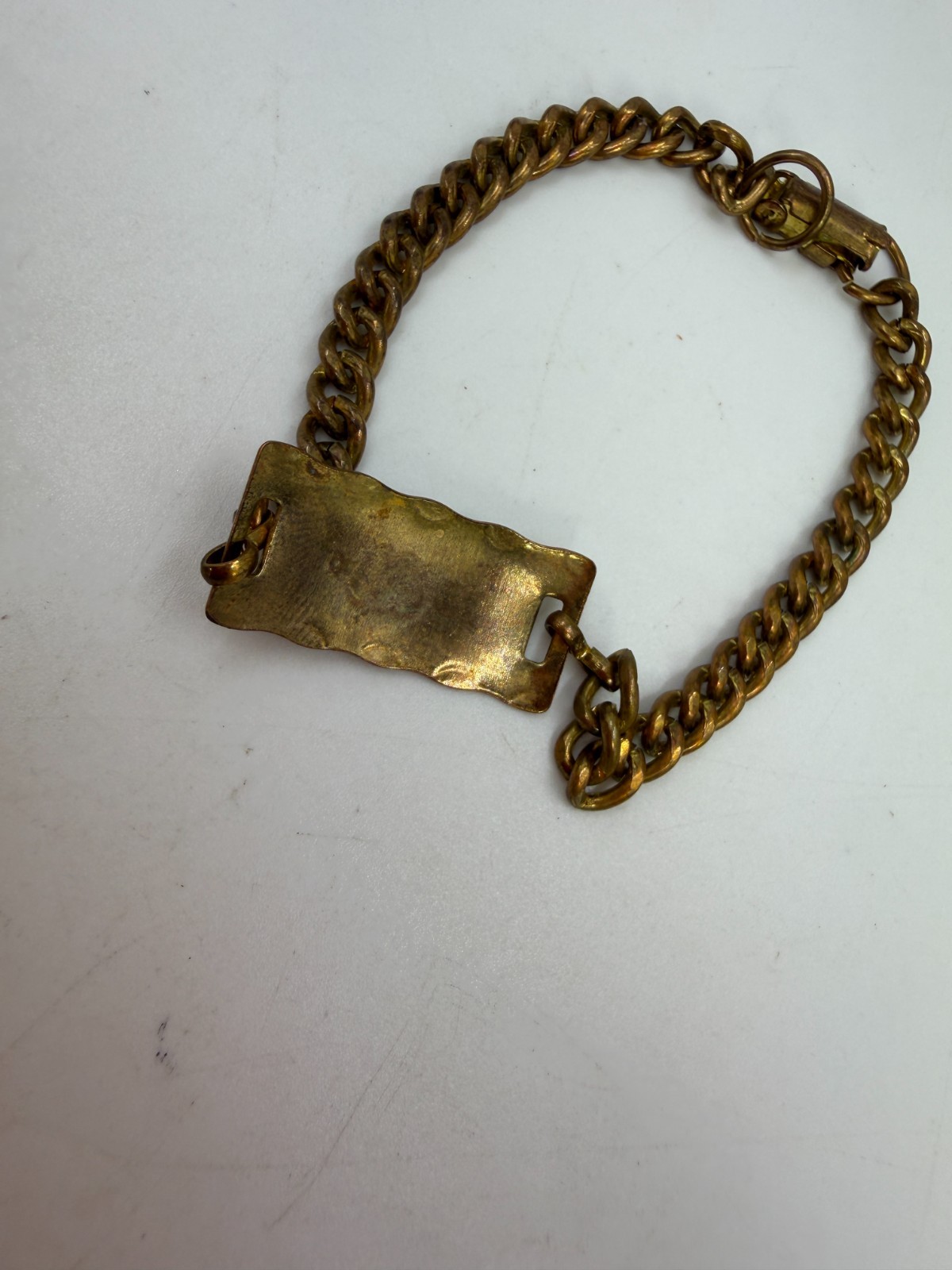 Vintage Bracelet Sweetheart Chain Brass? 7 Inches Lightweight