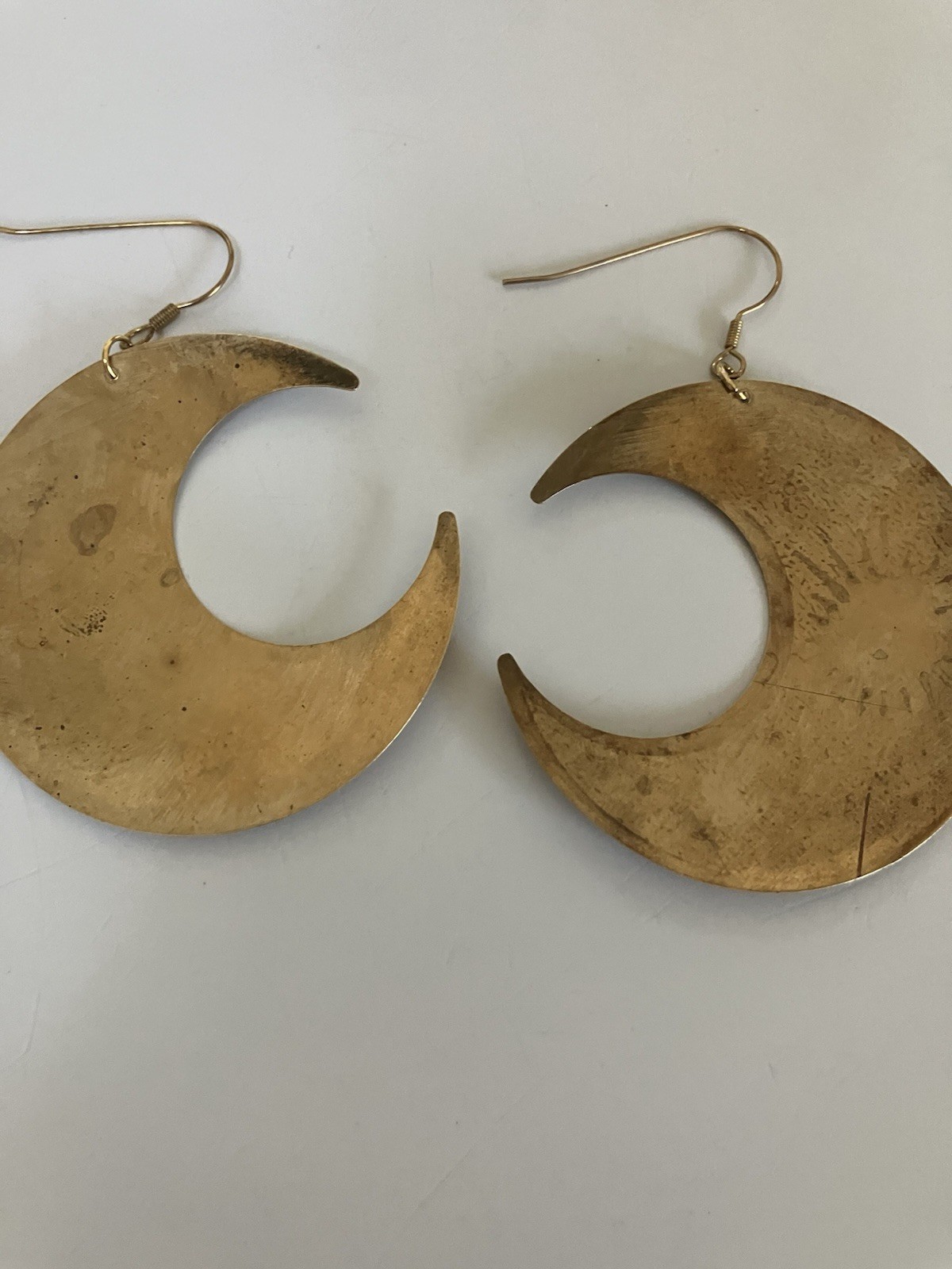 Vintage Brass Earrings-Lot Of 3- Statement Pieces