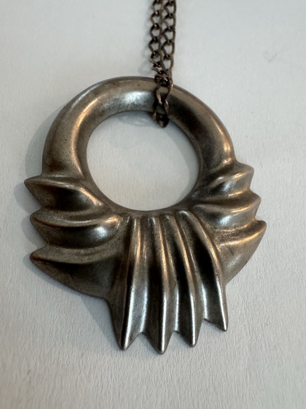 Vintage Taxco Mexico 925 Sterling Silver TJ U-35 Necklace 45cm Chain 13g Weight