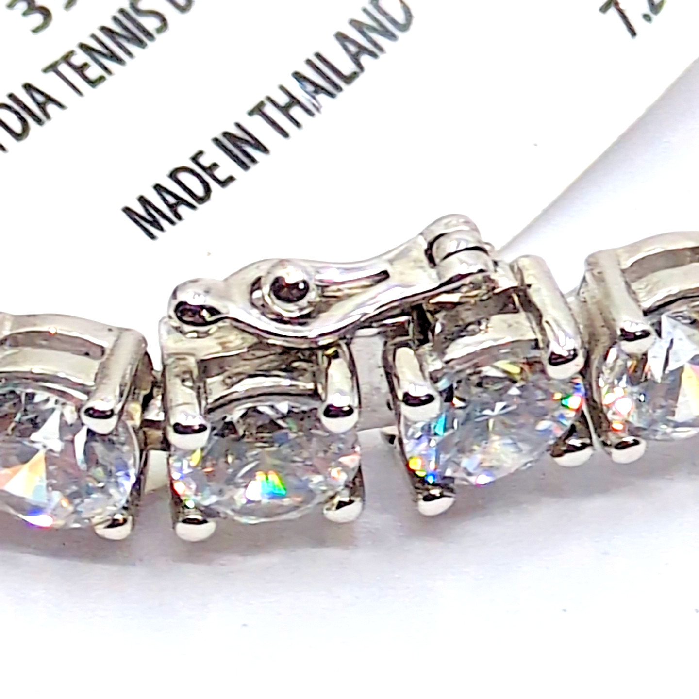 Brilliance Sterling Silver 925 Simulated Diamond CZ Classic Tennis Bracelet