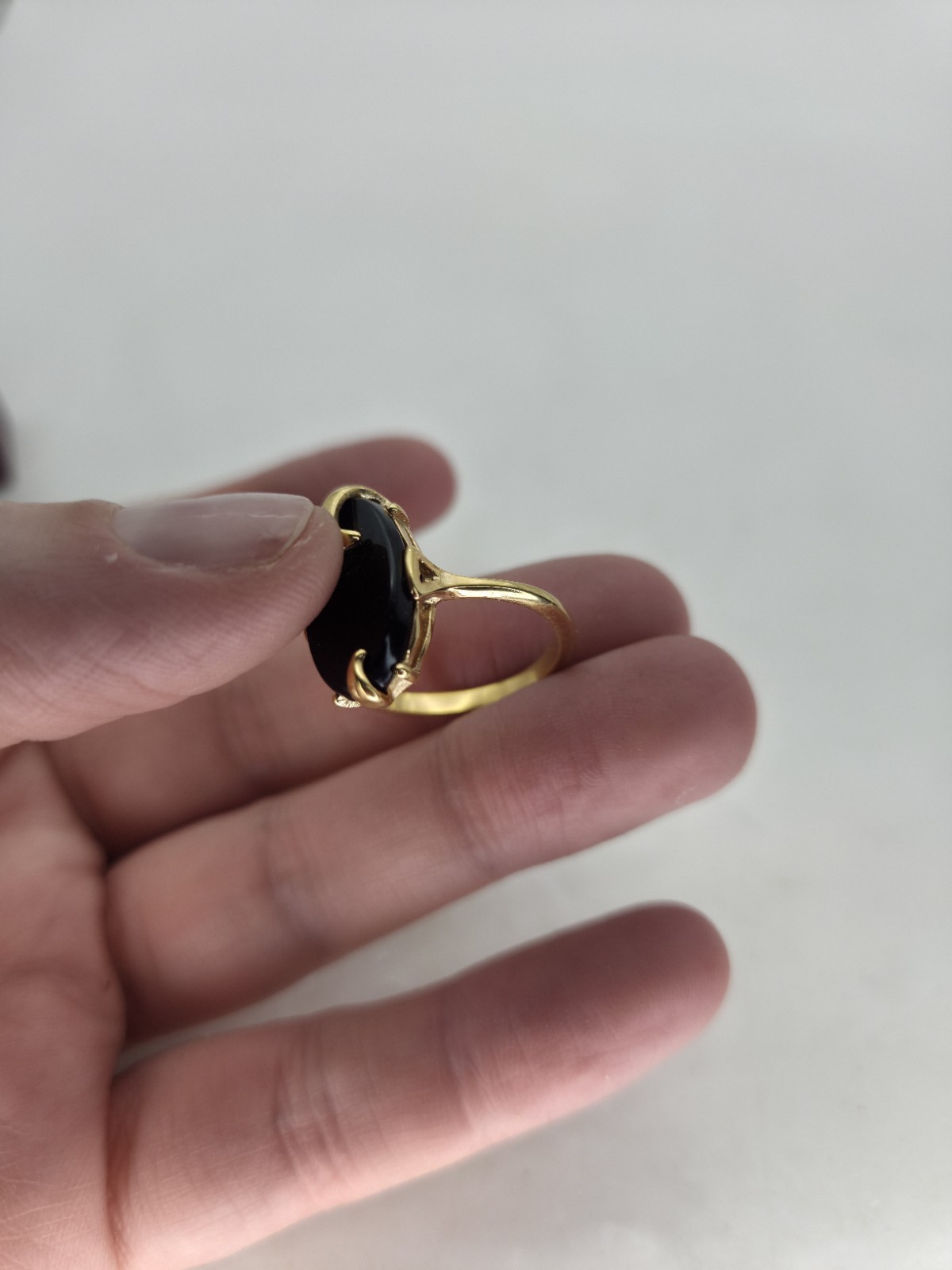 AVON Vintage 1978 “Night Flower” Ring Sz 9 Cocktail Ring Gold Tone