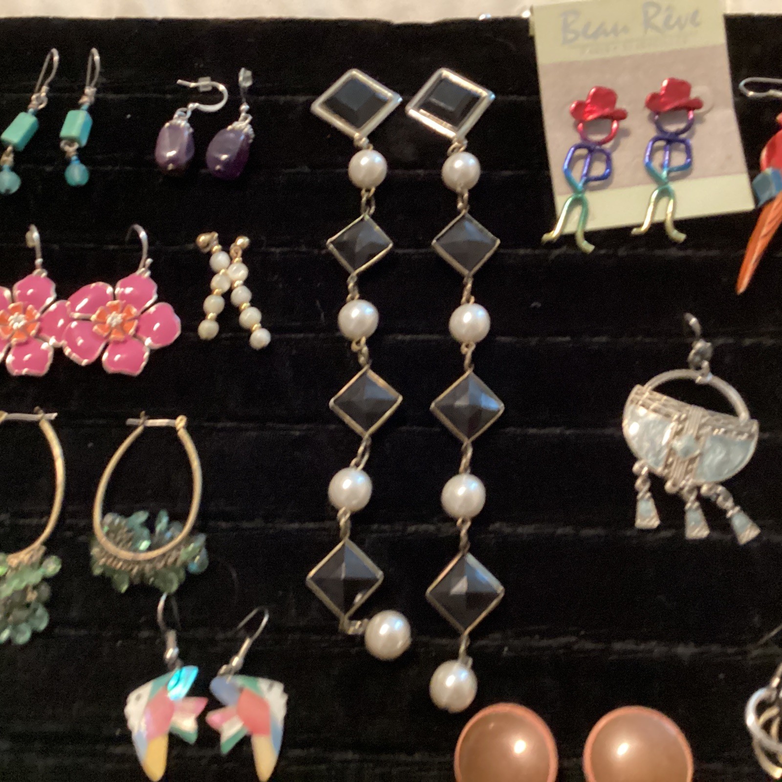 Lot 34 Pairs Vintage Earrings All Styles Some Signed Costume Jewelry