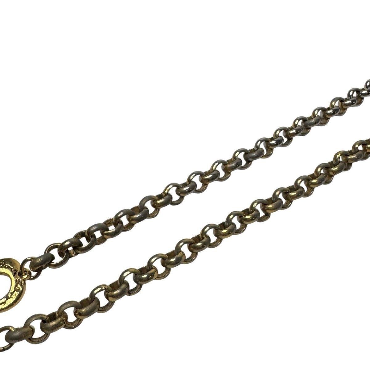 Yves Saint Laurent Authentic Vintage Gold Tone Necklace Red Resin Pendant Chain