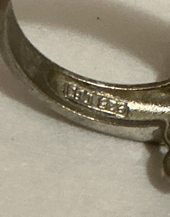 Vintage DBJ 925 Sterling Lemon Quarts Cocktail Ring Size 7