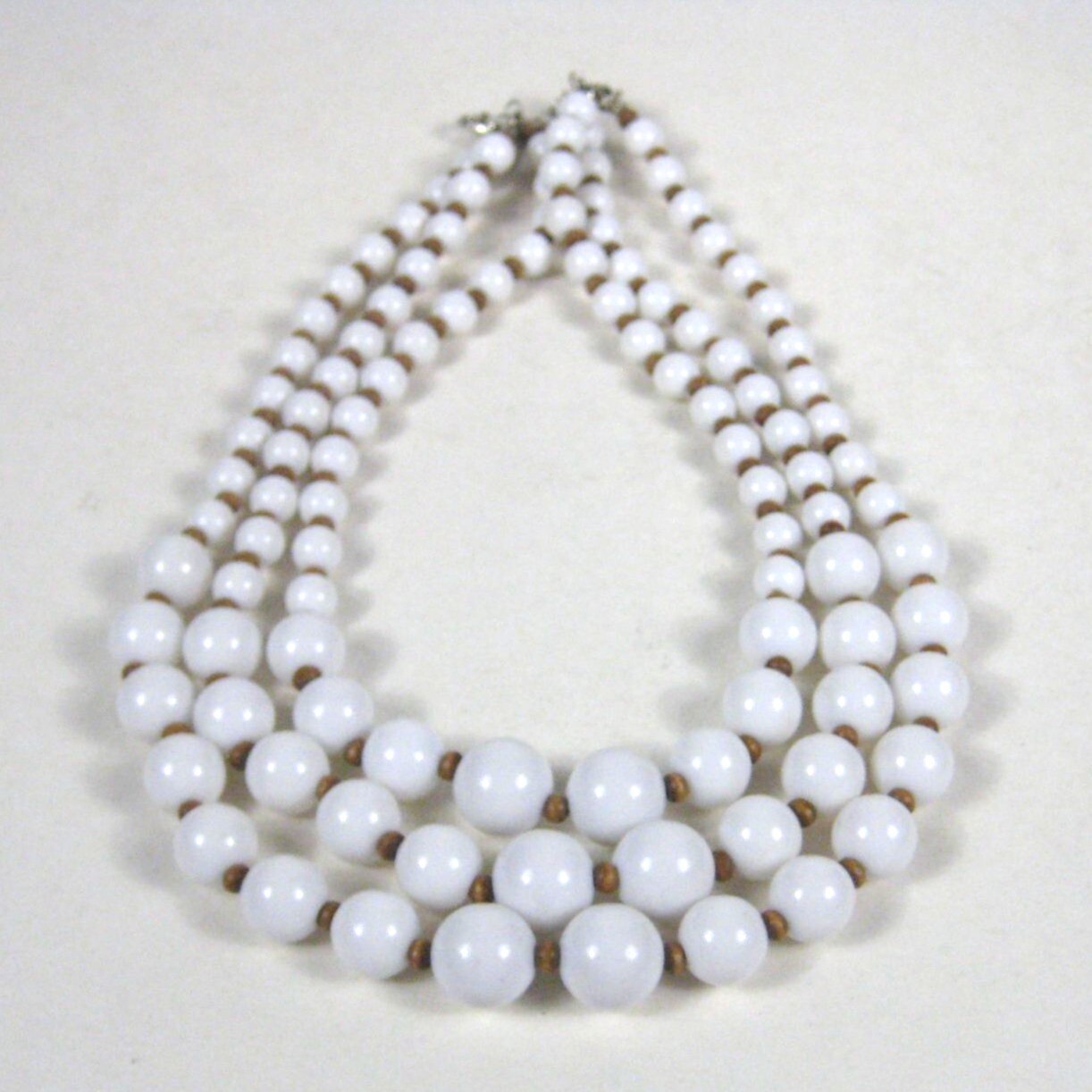 Beaded Necklace 16 inch Choker Vintage STYLE Multi Strand Festival Jewelry